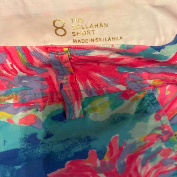 Lilly Pulitzer The Callahan Shorts Sz 8 5" Inseam Palm Beach Coral Abstract - Picture 5 of 5